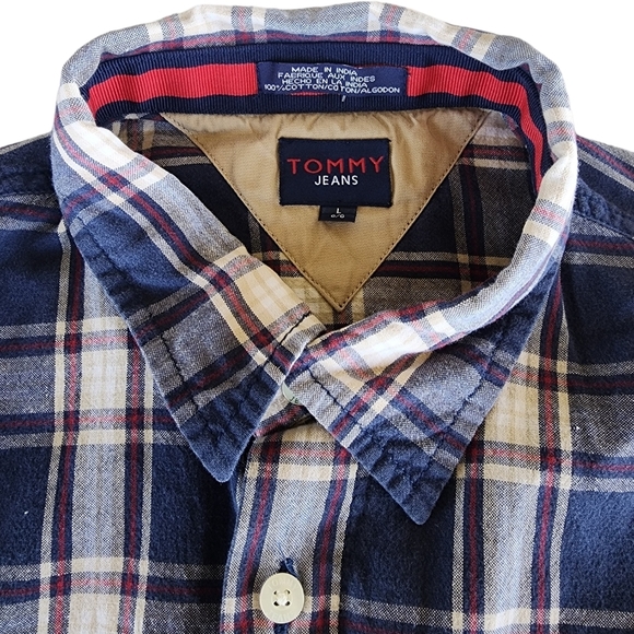 Vintage 90s Tommy Jeans Plaid Shirt - Picture 5 of 9
